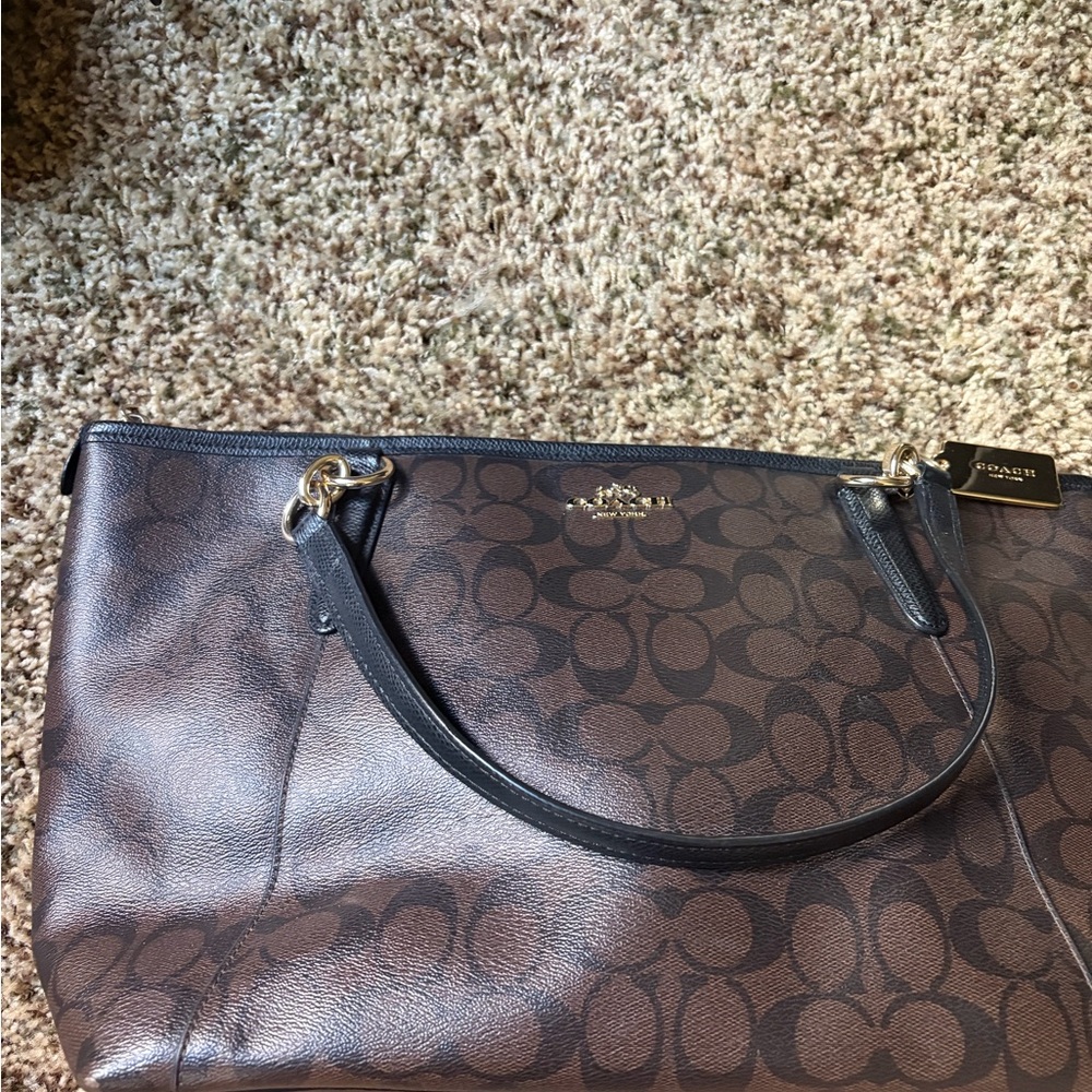 Coach Brown Signature Tote purse bag authentic